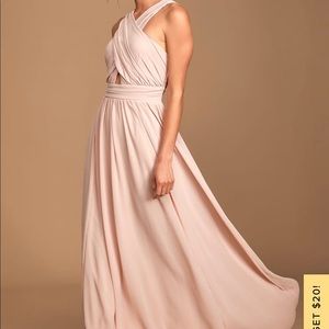 Blush halter dress